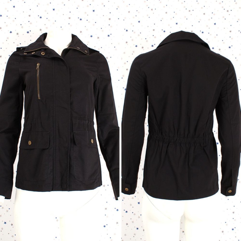 Military Anorak Utility Jacket Black